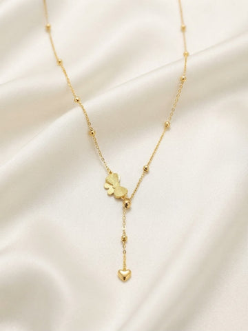Gold Tone Heart Drop Bracelet